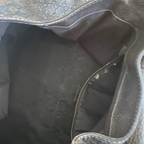 Gucci Hobo Bag Large Brown Leather Monogram Vintage Shoulder Tote Bag - Picture 10 of 10